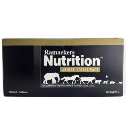Animal Stress Pack is an all-animal wellness product. This product provides animal health support during the stresses associated with birthing, performance, or travel.