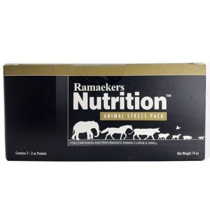 Animal Stress Pack is an all-animal wellness product. This product provides animal health support during the stresses associated with birthing, performance, or travel.