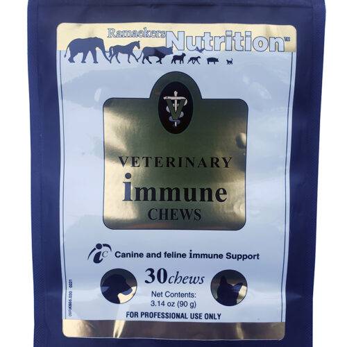 Vet Immune Chews was developed as a convenient and potent daily treat for puppies and kittens during their first year of vaccines. They can also be given to dogs and cats of all ages as a healthy treat.