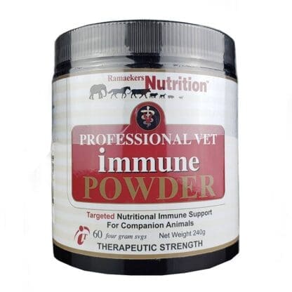Vet Immune Professional Powder is formulated for therapeutic use in animals as an adjunct to chemotherapy, surgery, or radiation.