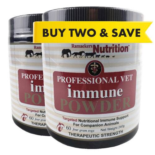 Vet Immune Professional Powder is formulated for therapeutic use in animals as an adjunct to chemotherapy, surgery, or radiation.