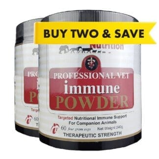 Vet Immune Professional Powder is formulated for therapeutic use in animals as an adjunct to chemotherapy, surgery, or radiation.