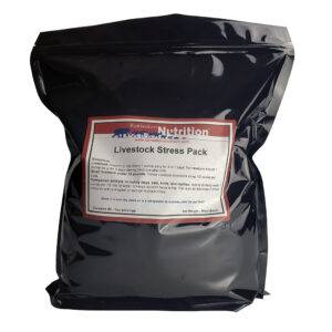 Livestock Stress Pack is a livestock and companion animal wellness product. This product provides animal health support during the stresses associated with birthing, performance, or travel.