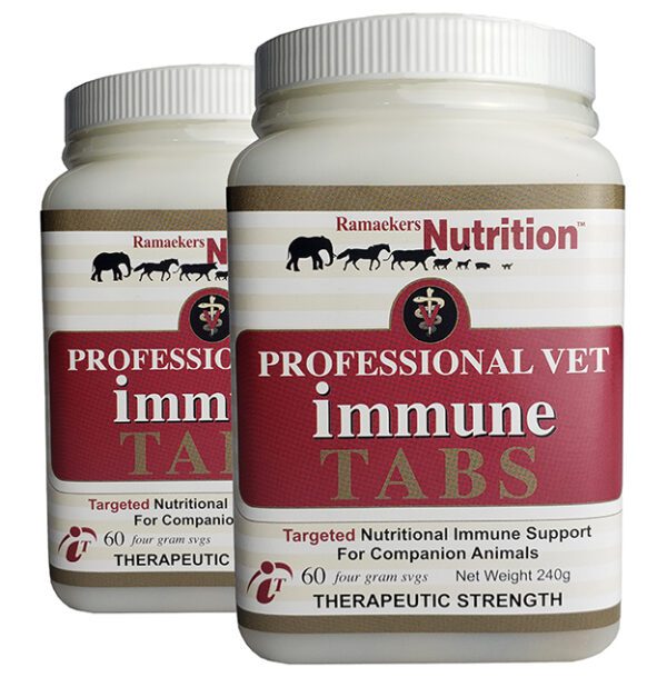 Vet Immune – Professional - Twin Pack (2) 60 ct Tablets. Professional Vet Immune Tabs, formulated for therapeutic use in animals as an adjunct to chemotherapy, surgery, or radiation.
