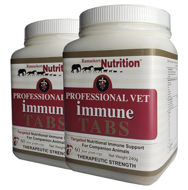 Vet Immune – Professional - Twin Pack (2) 60 ct Tablets. Professional Vet Immune Tabs, formulated for therapeutic use in animals as an adjunct to chemotherapy, surgery, or radiation.